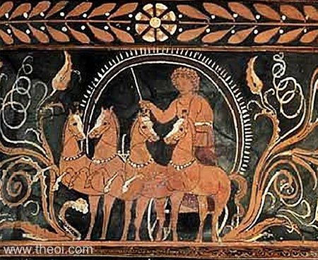 Helius the sun | Apulian red-figure volute krater C4th B.C. | Museum of Fine Arts, Boston